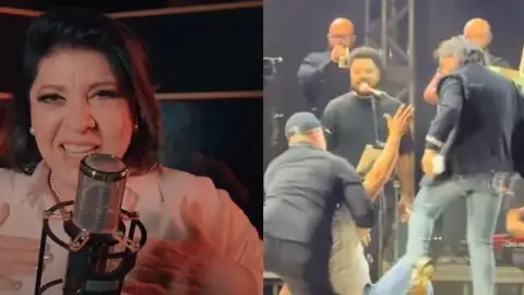 Roberta Miranda chuta homem que invandiu palco de seu show no Ceará